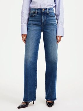 Madewell The Perfect Vintage Lavaca Wash Super Stretch Wide-Leg Jean Size 29